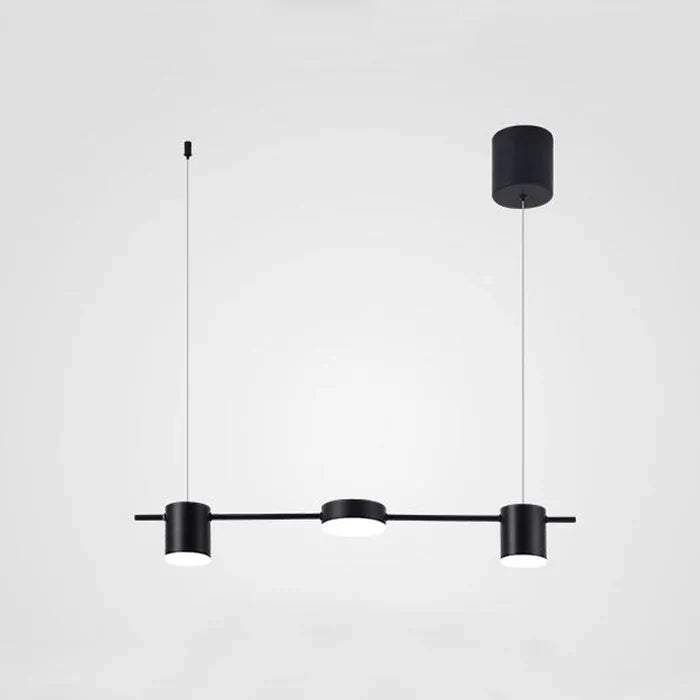 Modern Aluminium Pendant Lamp - AuraDrum-Gold-3-White-Nora Luxe