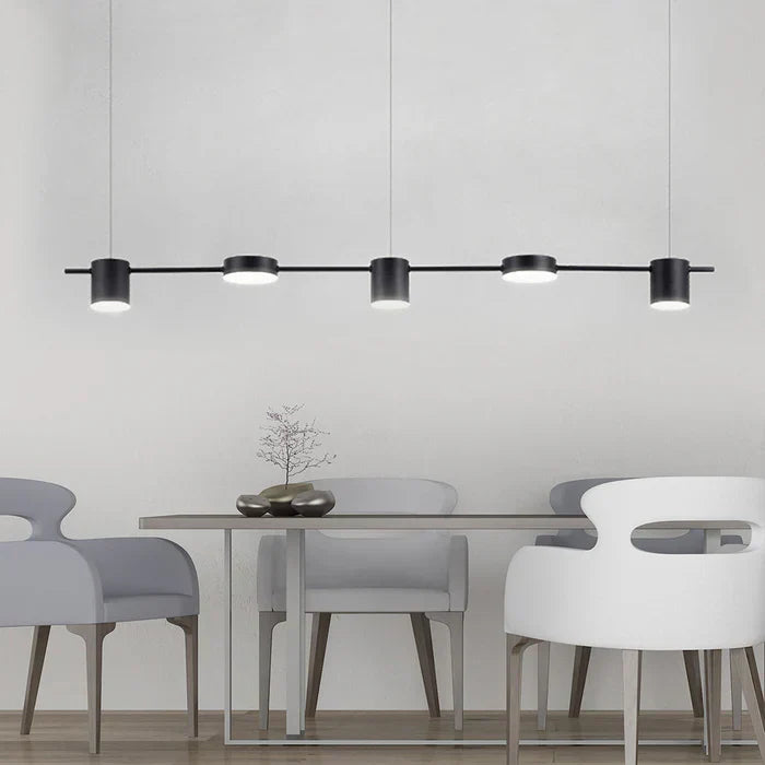 Modern Aluminium Pendant Lamp - AuraDrum-Gold-3-White-Nora Luxe