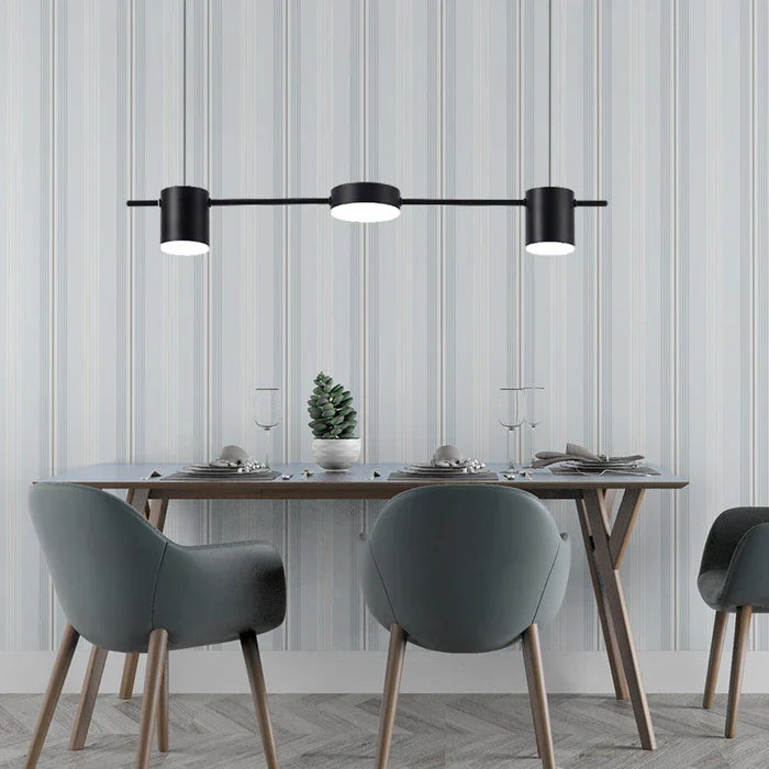 Modern Aluminium Pendant Lamp - AuraDrum-Gold-3-White-Nora Luxe
