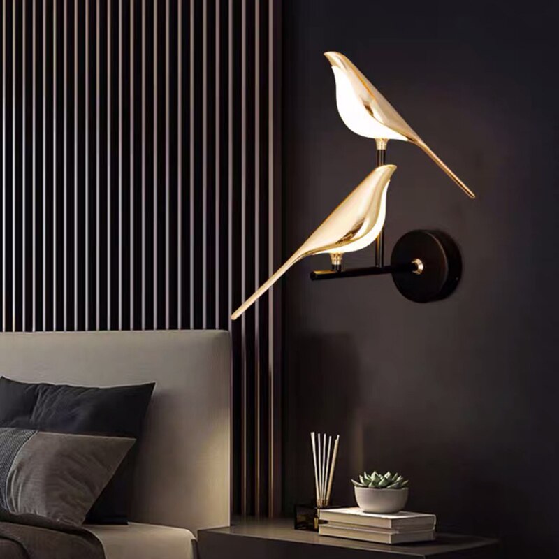 Modern Birds Wall Lamp - AviaryGlow-1 Bird Wall Lamp-Nora Luxe