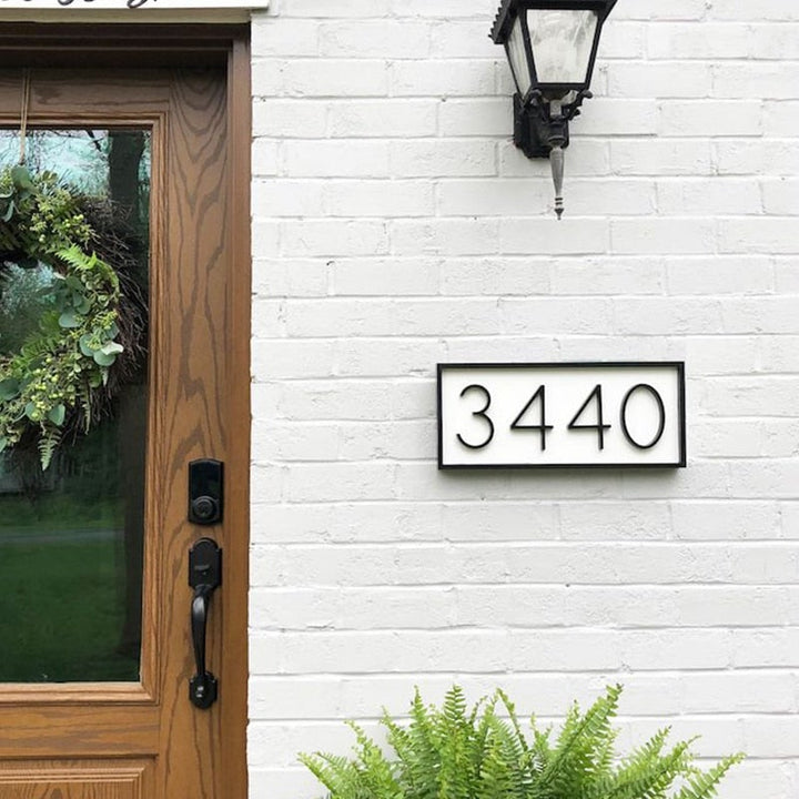 Modern Black House Numbers with Floating Design – Numbré-0-The Livary