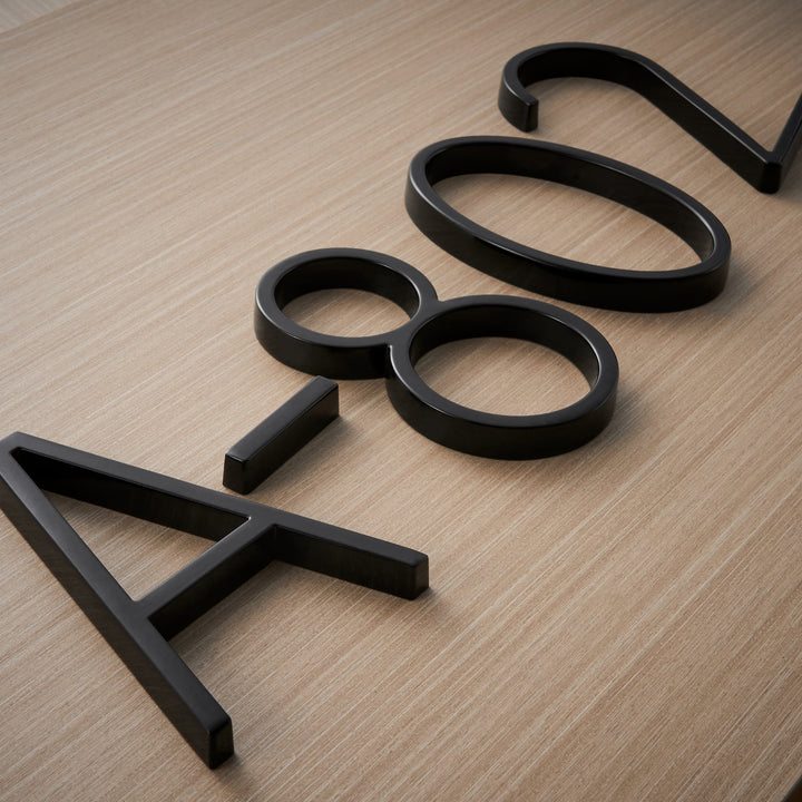 Modern Black House Numbers with Floating Design – Numbré-0-The Livary
