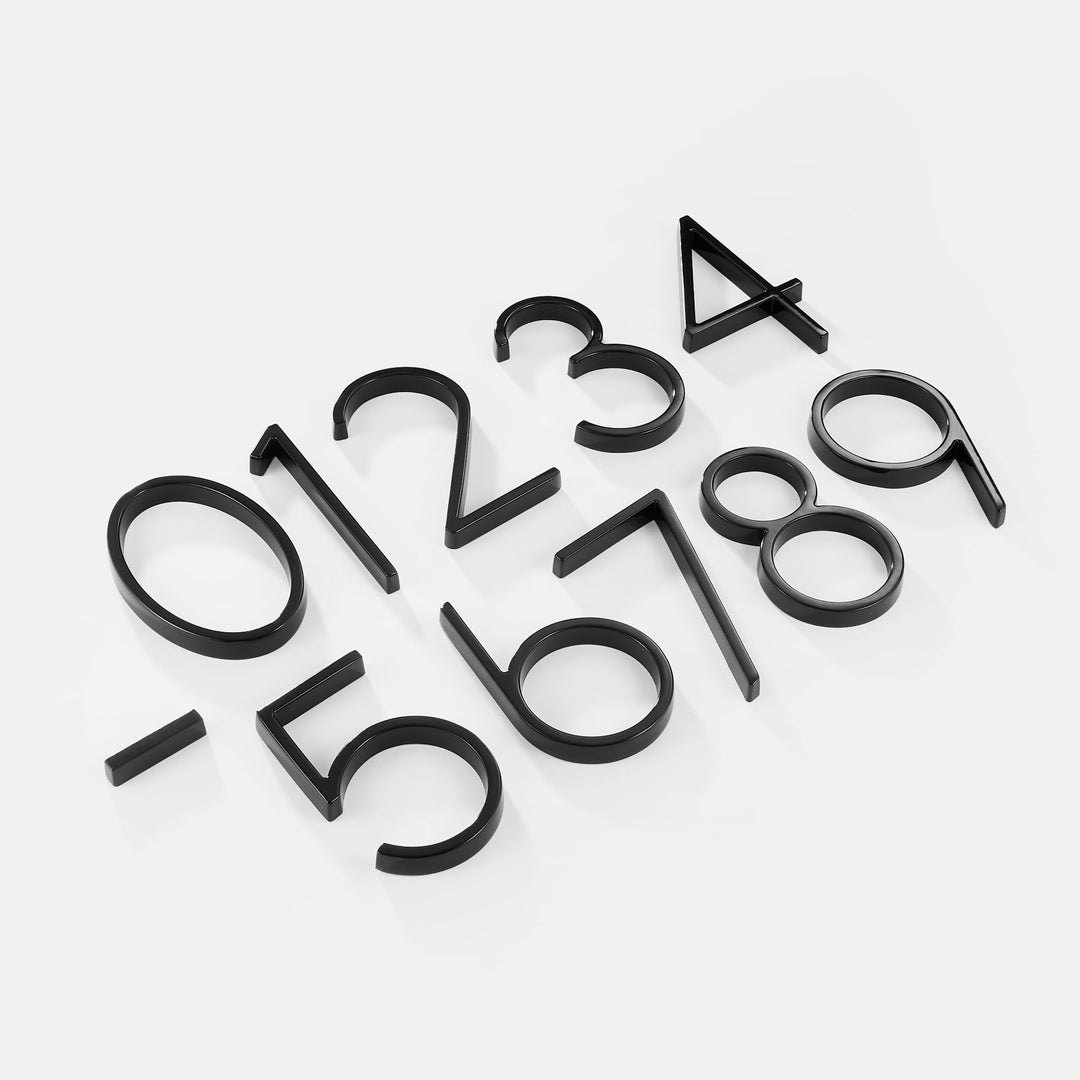 Modern Black House Numbers with Floating Design – Numbré-0-The Livary