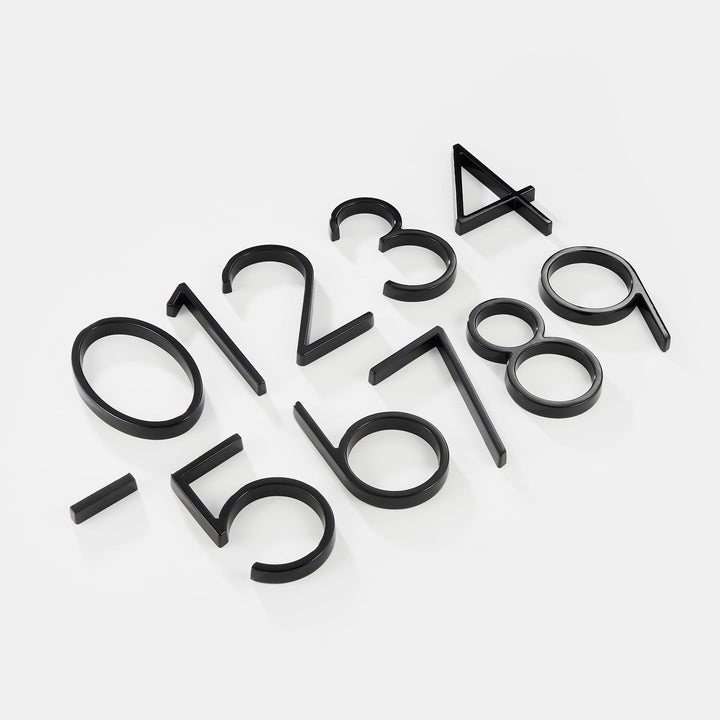 Modern Black House Numbers with Floating Design – Numbré-0-The Livary