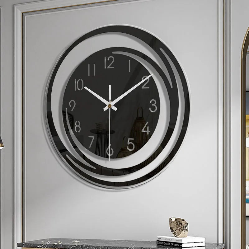 Modern Black Wall Clock made of Acrylic - ScandiTime-Nora Luxe