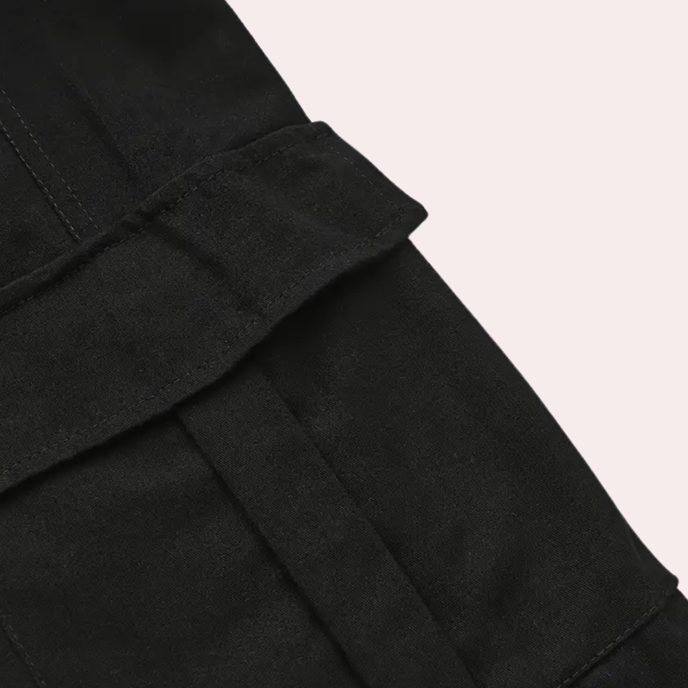 Modern Cargo Trousers for Men - Mason-Black-XS-Nora Luxe