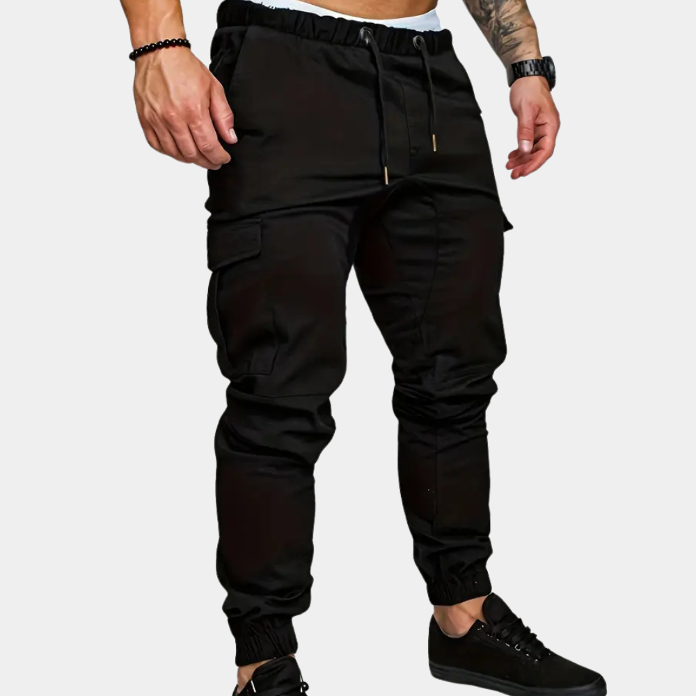 Modern Cargo Trousers for Men - Mason-Black-XS-Nora Luxe