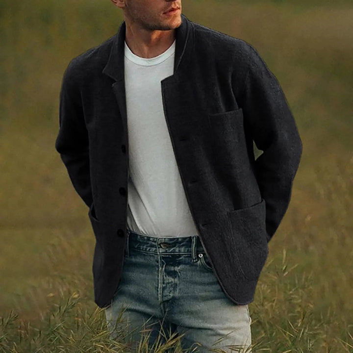 Modern Casual Men's Blazer - Aiden-Black-S-Nora Luxe