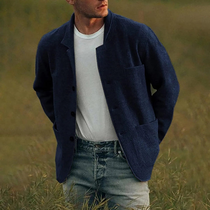 Modern Casual Men's Blazer - Aiden-Blue-S-Nora Luxe