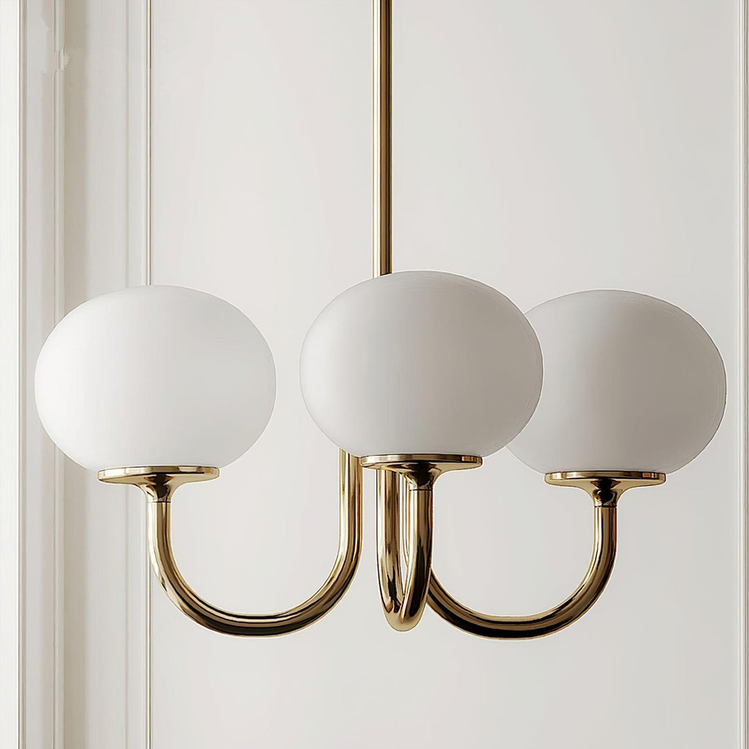 Modern Chandelier - LuxeGlow-Copper+Pink-3 Heads ∅ 18.1″ x H 13.4″ / Dia 46cm x H 34cm-Nora Luxe