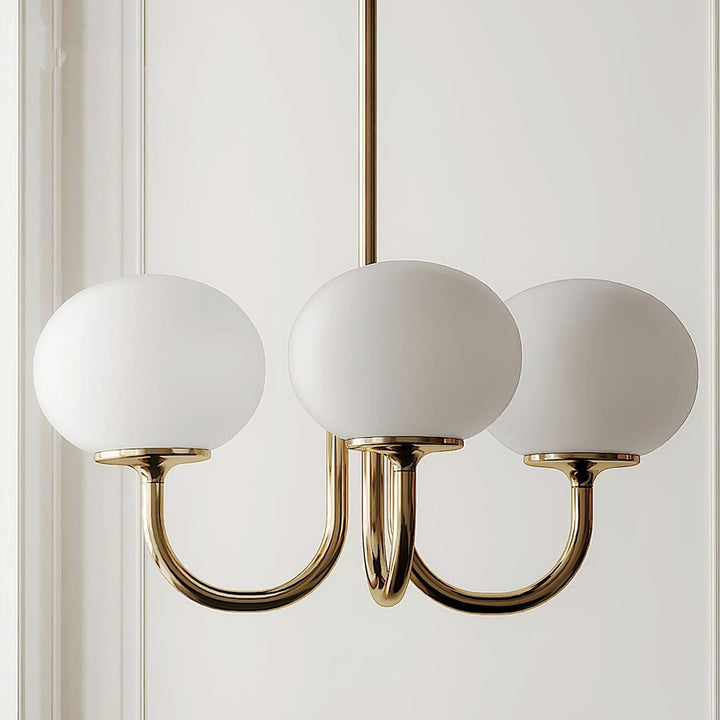Modern Chandelier - LuxeGlow-Copper+Pink-3 Heads ∅ 18.1″ x H 13.4″ / Dia 46cm x H 34cm-Nora Luxe