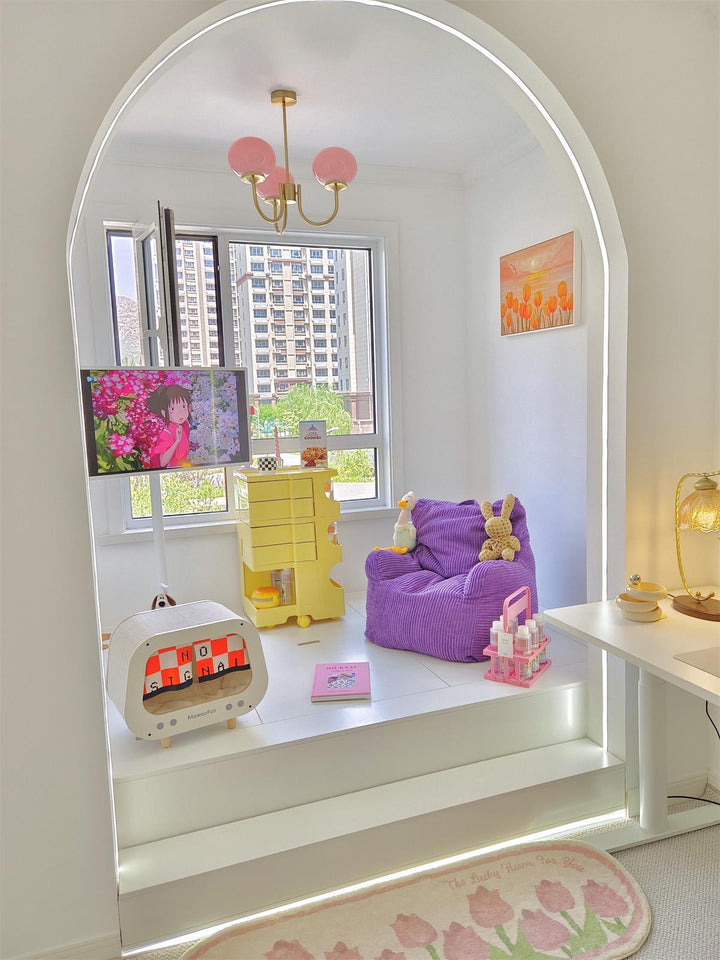 Modern Chandelier - LuxeGlow-Copper+Pink-3 Heads ∅ 18.1″ x H 13.4″ / Dia 46cm x H 34cm-Nora Luxe