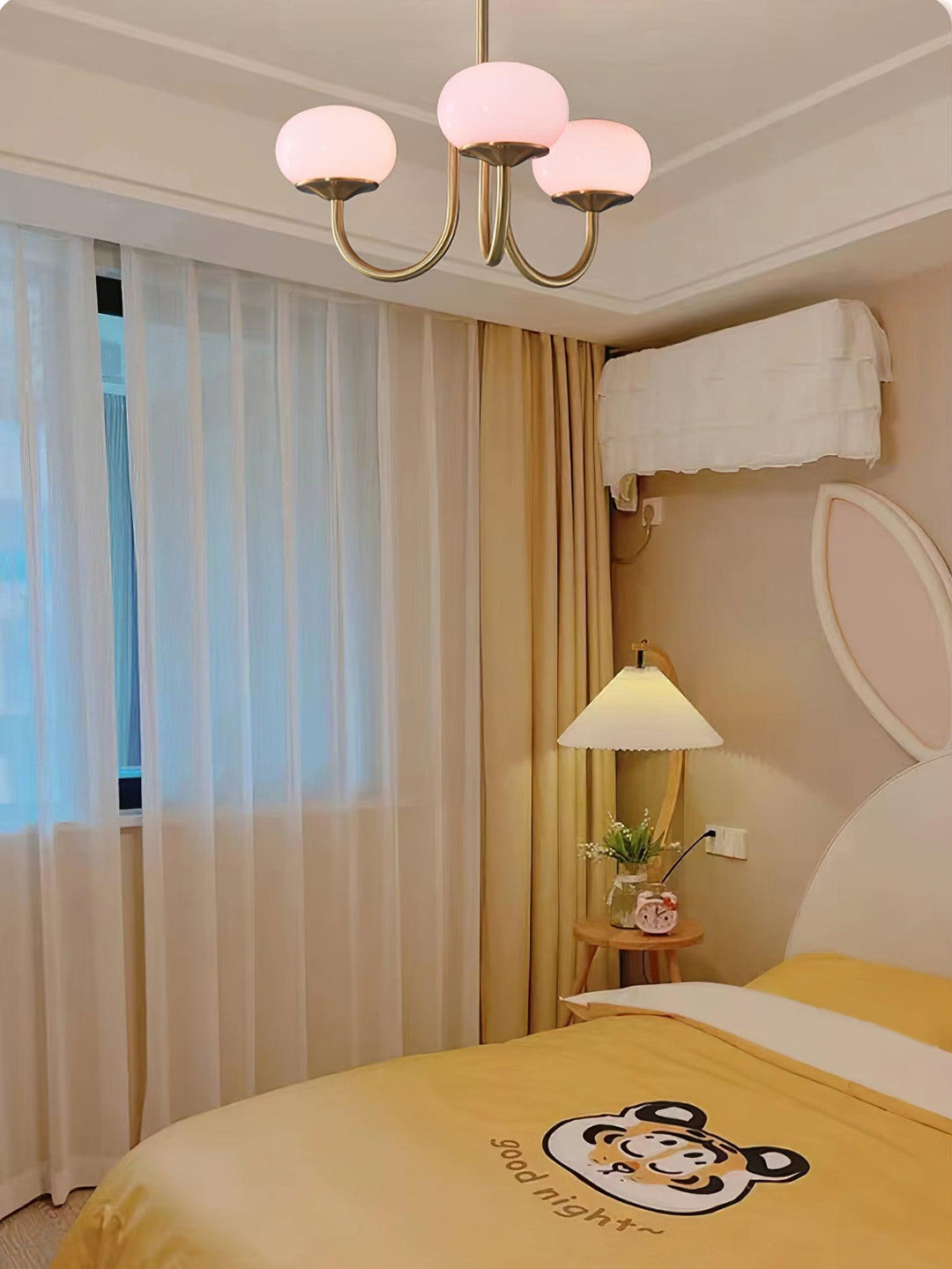 Modern Chandelier - LuxeGlow-Copper+Pink-3 Heads ∅ 18.1″ x H 13.4″ / Dia 46cm x H 34cm-Nora Luxe