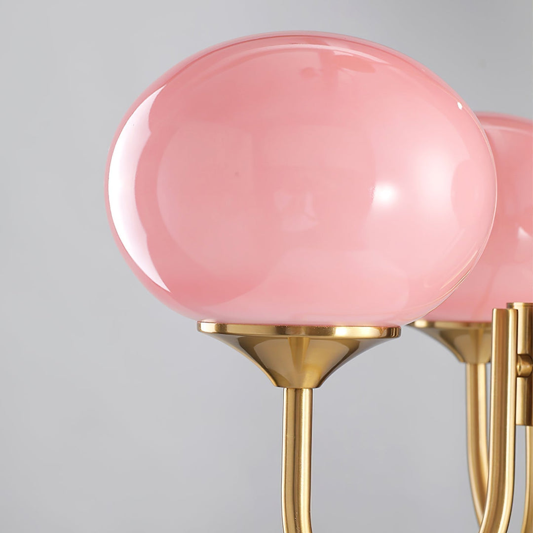 Modern Chandelier - LuxeGlow-Copper+Pink-3 Heads ∅ 18.1″ x H 13.4″ / Dia 46cm x H 34cm-Nora Luxe