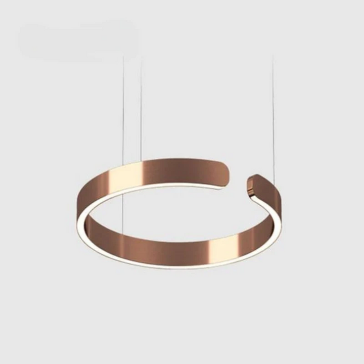 Modern Circle LED Pendant Light - HaloRing-Gold-3 Colors-31.50 in-Nora Luxe