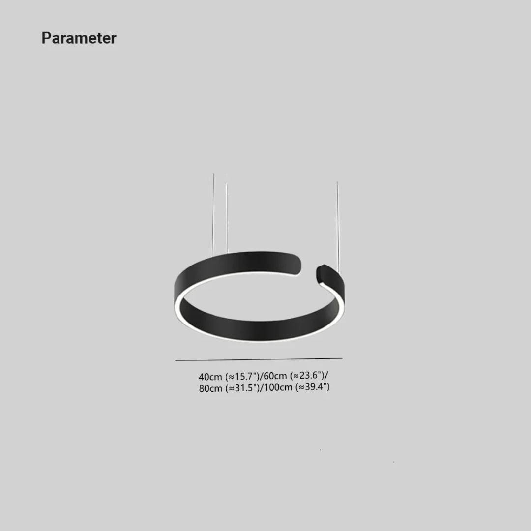 Modern Circle LED Pendant Light - HaloRing-Gold-3 Colors-31.50 in-Nora Luxe