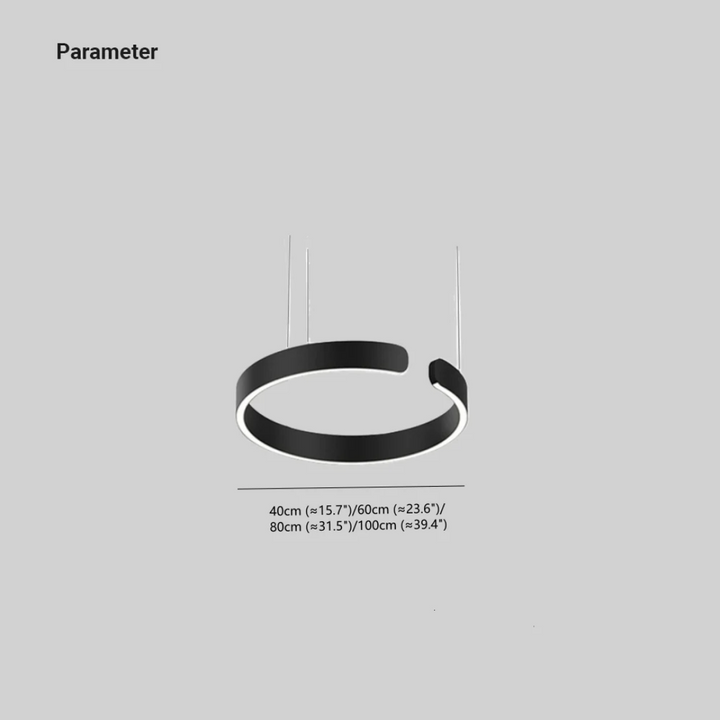 Modern Circle LED Pendant Light - HaloRing-Gold-3 Colors-31.50 in-Nora Luxe