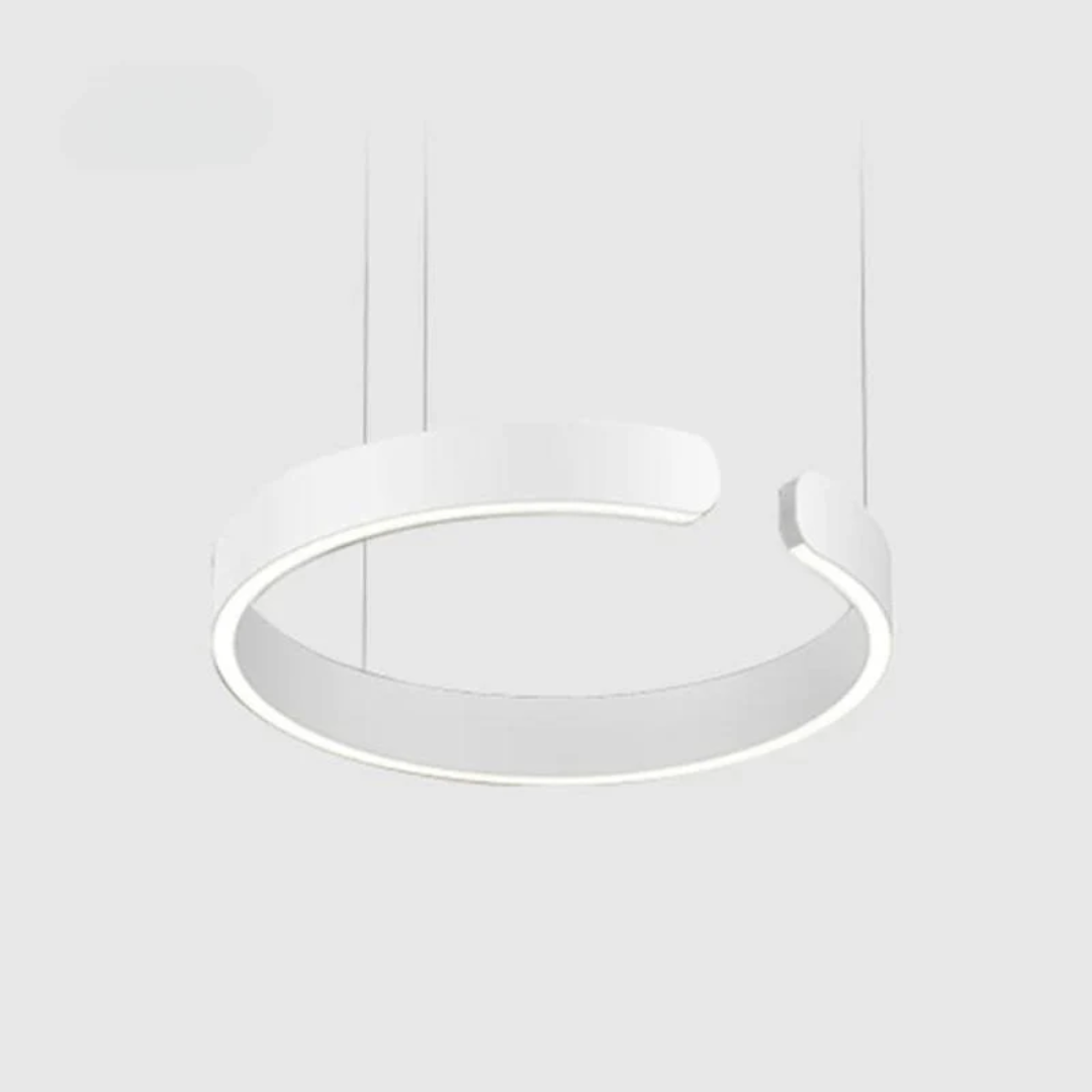 Modern Circle LED Pendant Light - HaloRing-White-3 Colors-31.50 in-Nora Luxe