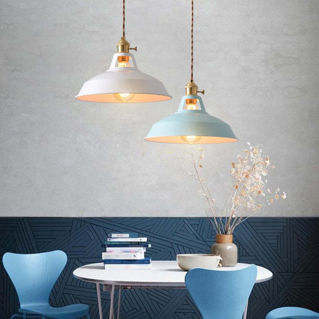 Modern Colorful LED Pendant Light - ChromaLuxe-Blue-Warm White-Nora Luxe