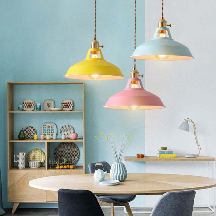 Modern Colorful LED Pendant Light - ChromaLuxe-Blue-Warm White-Nora Luxe