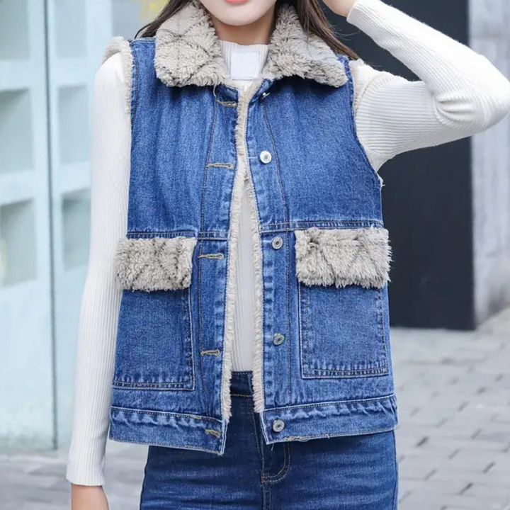 Modern Denim Gilet for Women - Noa-XS-Nora Luxe