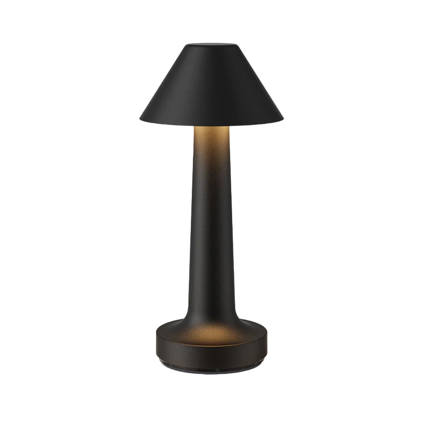 Modern Dimmerable Table Lamp - Victor-Black-Cone-Nora Luxe