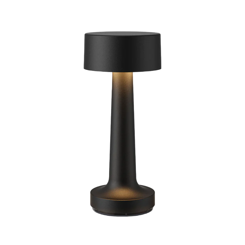 Modern Dimmerable Table Lamp - Victor-Black-Cylinder-Nora Luxe