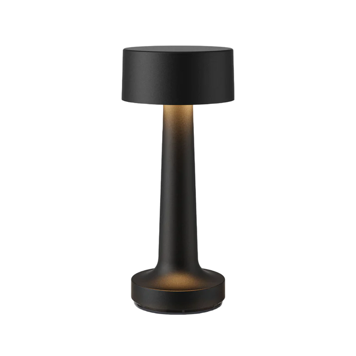 Modern Dimmerable Table Lamp - Victor-Black-Cylinder-Nora Luxe