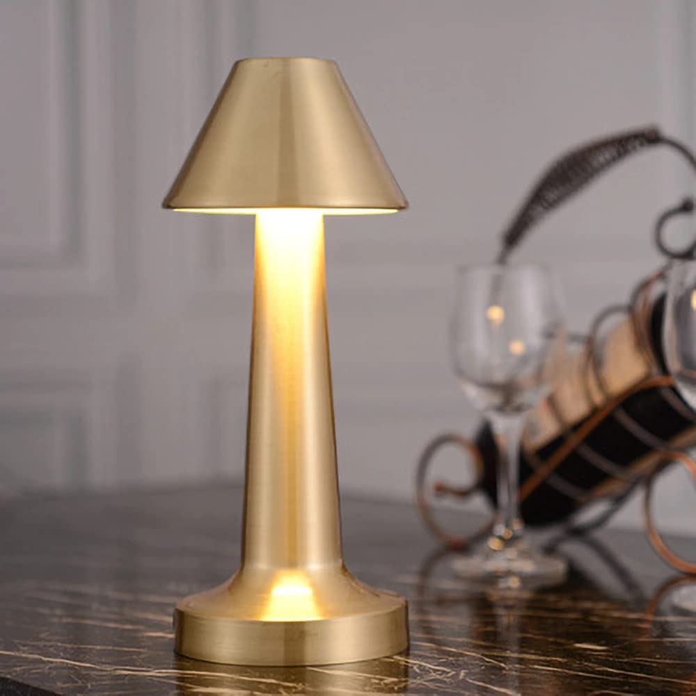 Modern Dimmerable Table Lamp - Victor-Gold-Cylinder-Nora Luxe