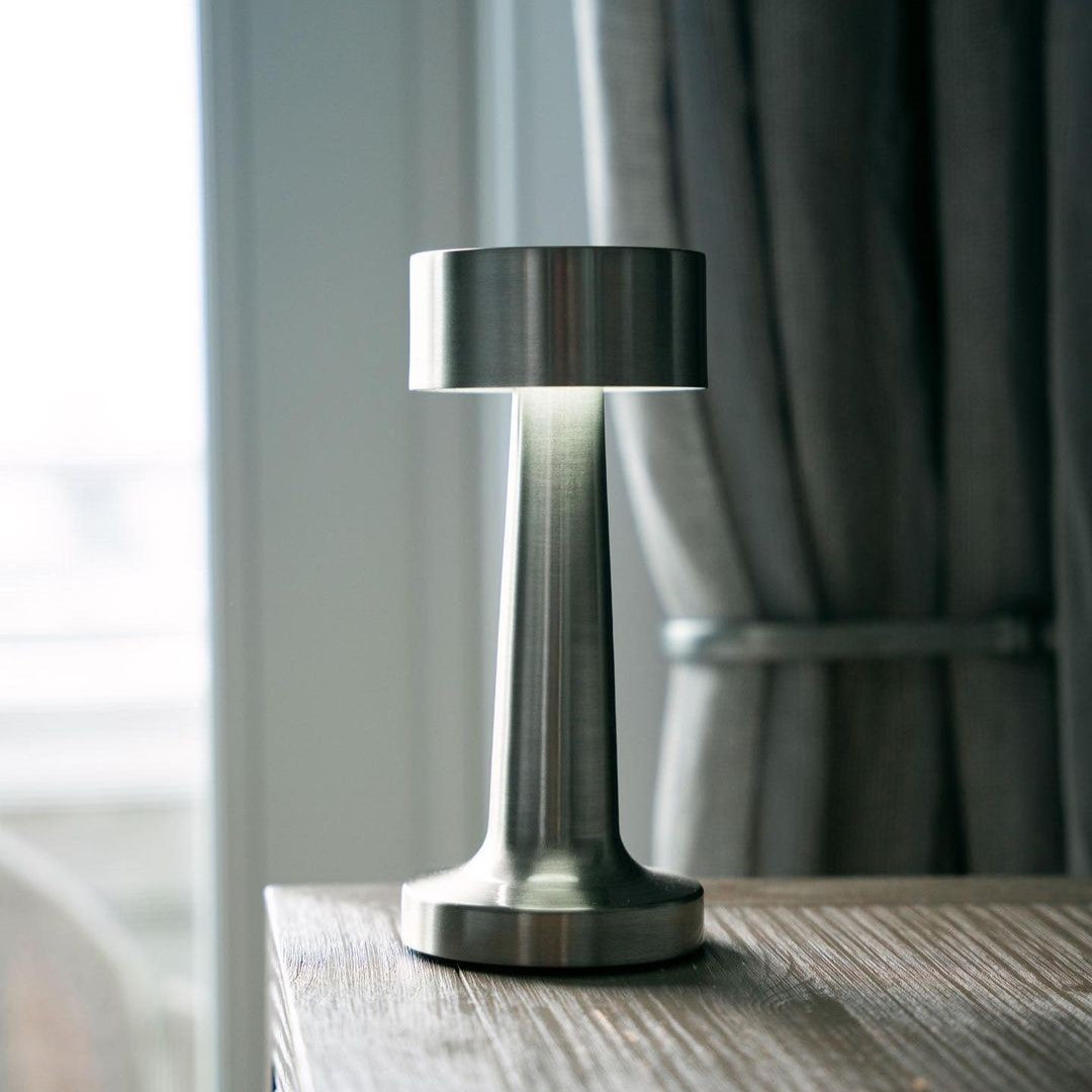 Modern Dimmerable Table Lamp - Victor-Gold-Cylinder-Nora Luxe