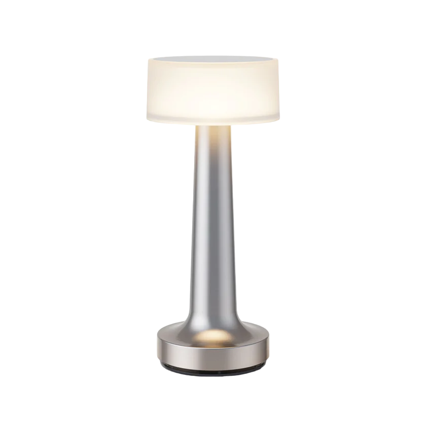 Modern Dimmerable Table Lamp - Victor-Silver-Luminescent-Nora Luxe