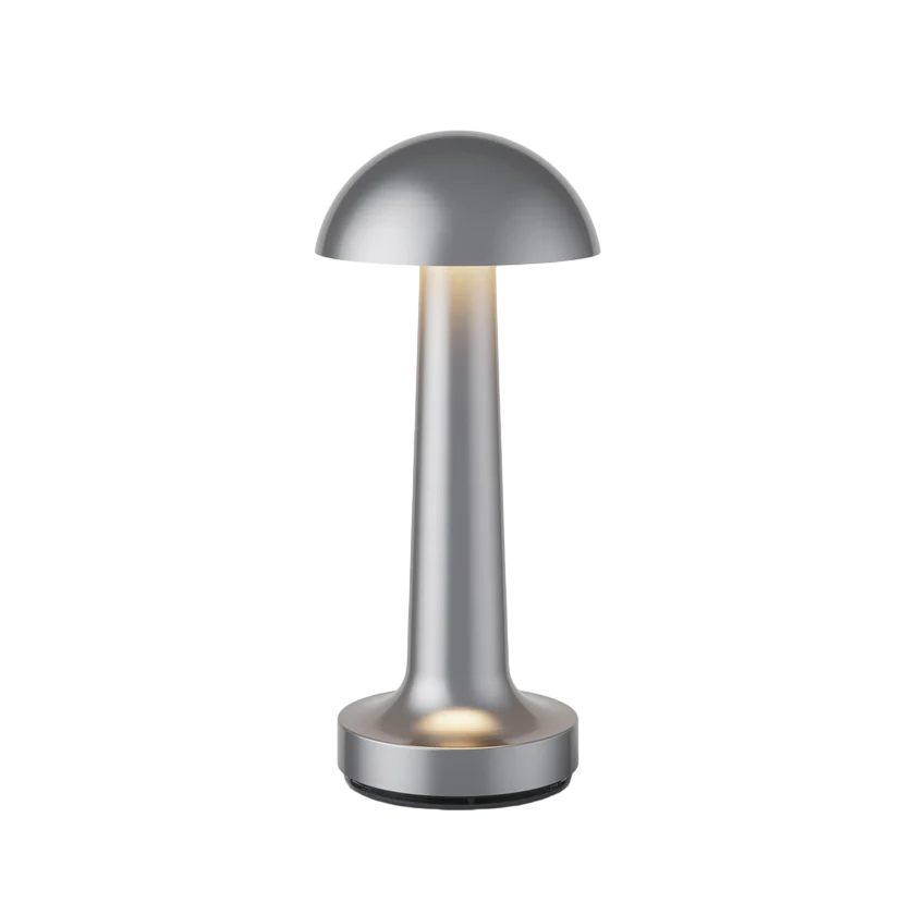 Modern Dimmerable Table Lamp - Victor-Silver-Round-Nora Luxe