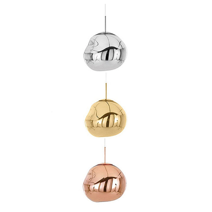 Modern Glass Ceiling Light - LunaLux-Silver-7.87 inches-Nora Luxe