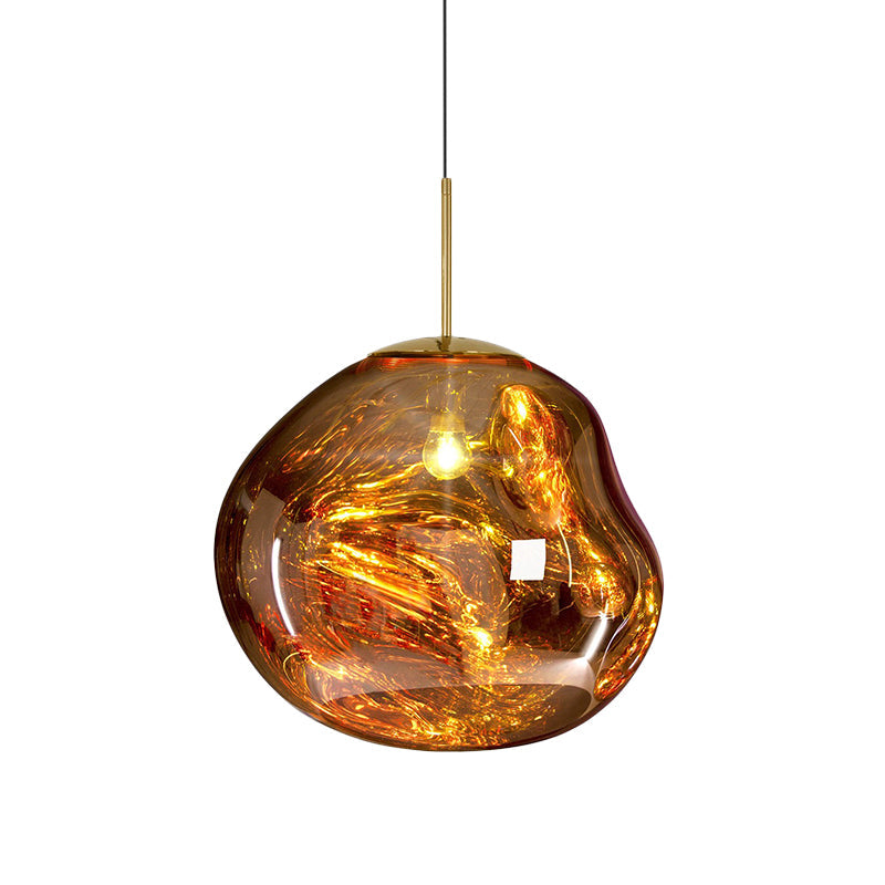 Modern Glass Ceiling Light - LunaLux-Silver-7.87 inches-Nora Luxe