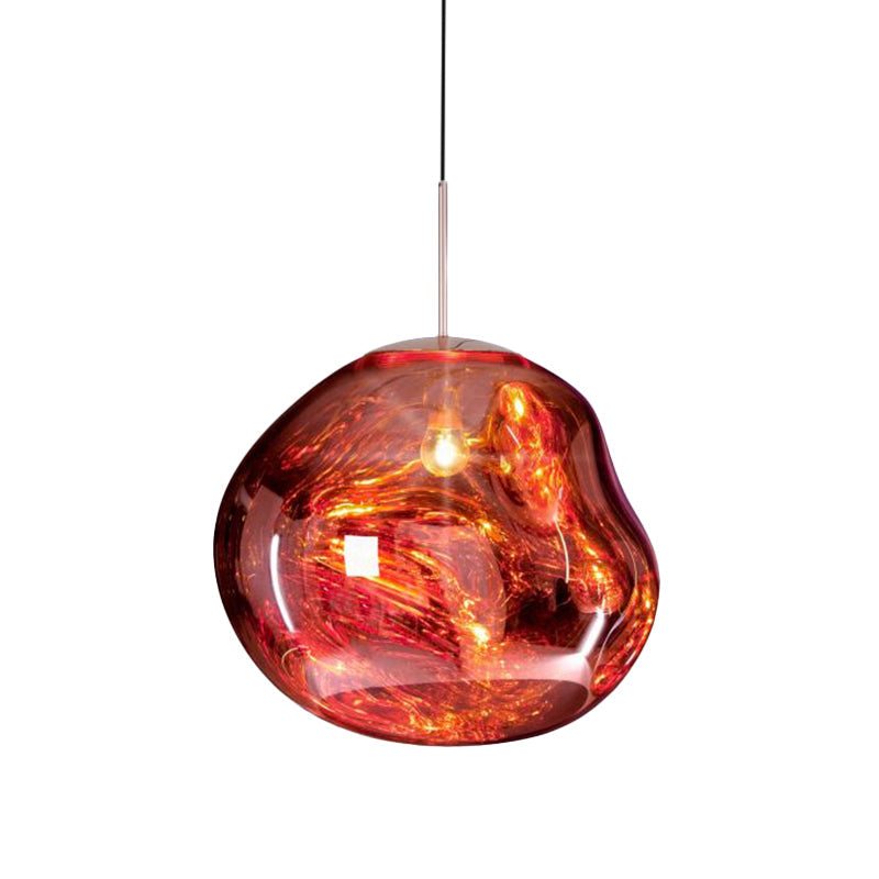 Modern Glass Ceiling Light - LunaLux-Silver-7.87 inches-Nora Luxe
