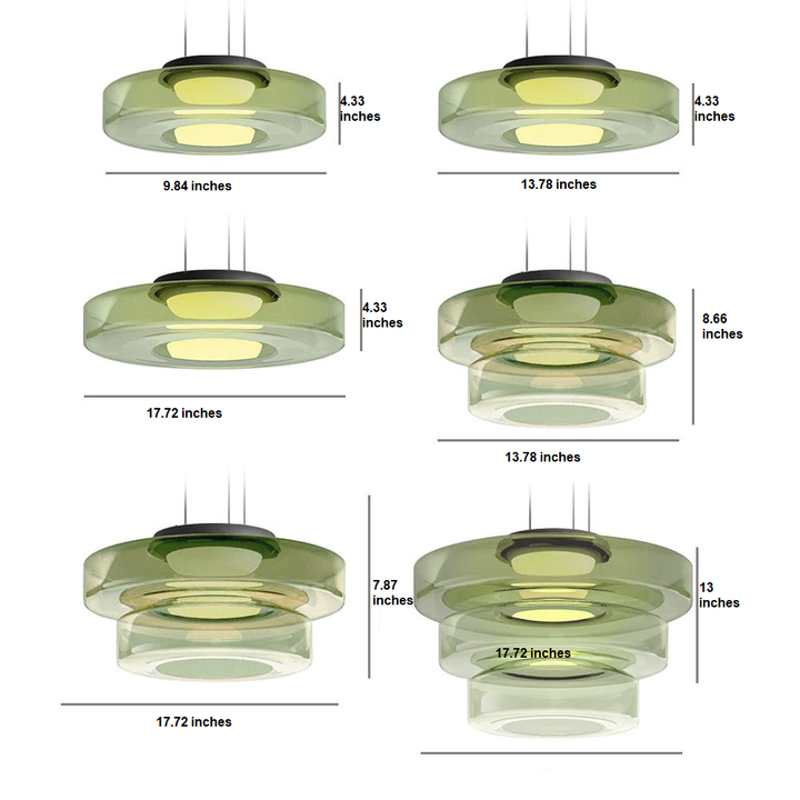 Modern Glass Pendant Light in Bauhaus Style - AuroraSphere-Amber-1 Level-D 9.84 x H 4.33 inches-Nora Luxe