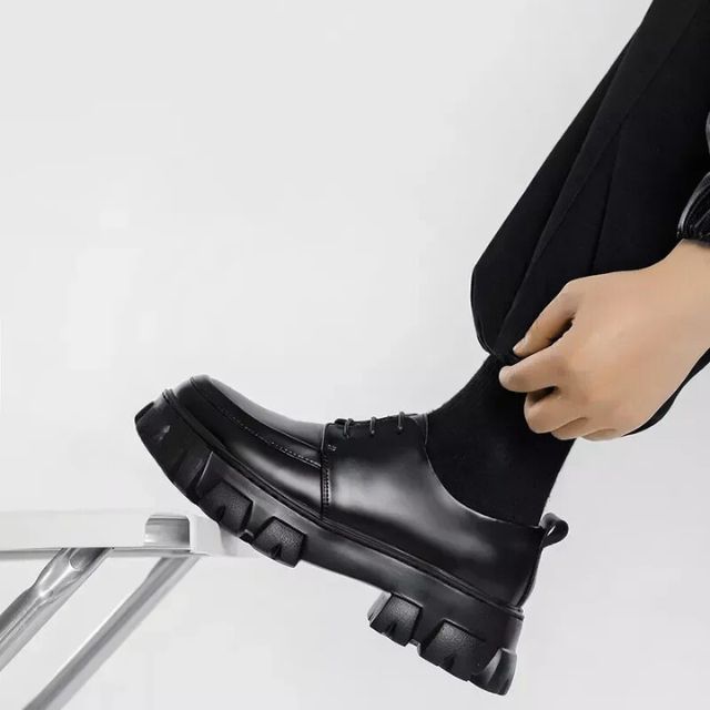 Modern Learning Shoes with Thick Sole - Ethan-Black-5.0-Nora Luxe
