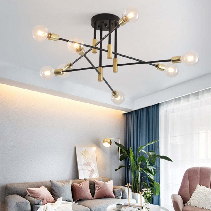 Modern LED Ceiling Light - Lumière Royale-Clear Bulb - Warm Light-8 lamps-Nora Luxe