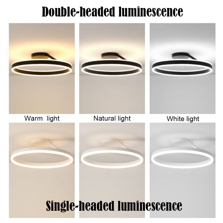 Modern LED Ceiling Light - Luminara-Black-3 Colours-A-Nora Luxe