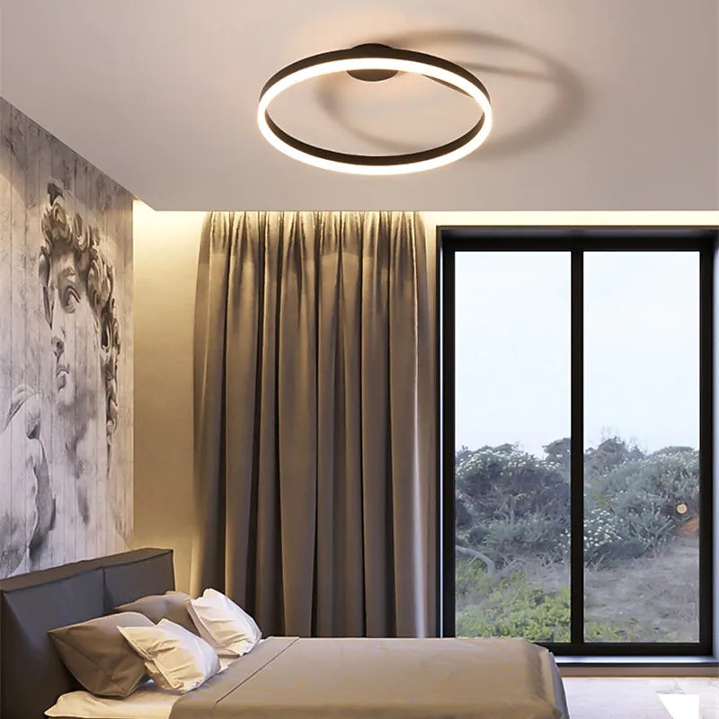 Modern LED Ceiling Light - Luminara-Black-3 Colours-A-Nora Luxe