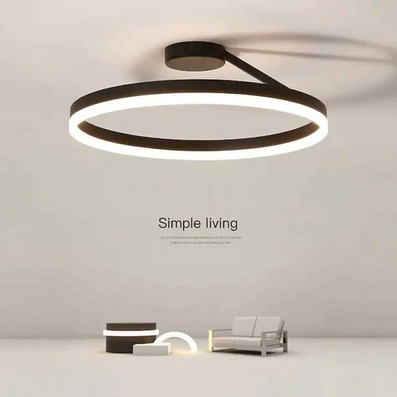 Modern LED Ceiling Light - Luminara-Black-3 Colours-A-Nora Luxe