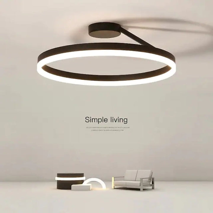 Modern LED Ceiling Light - Luminara-Black-3 Colours-A-Nora Luxe