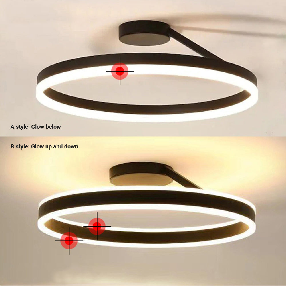 Modern LED Ceiling Light - Luminara-Black-3 Colours-A-Nora Luxe