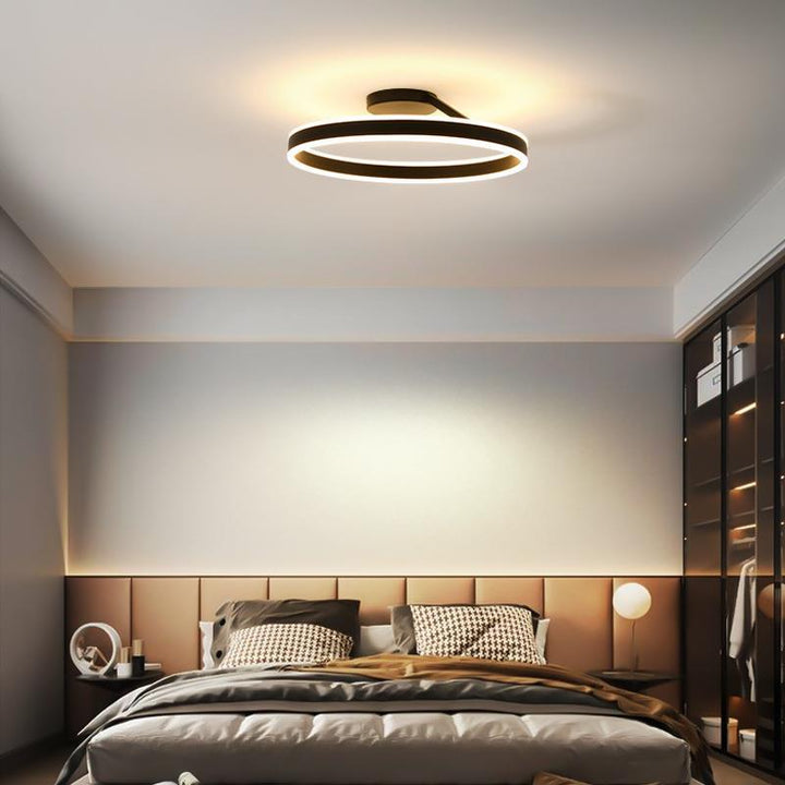 Modern LED Ceiling Light - Luminara-Black-Dimmable-B-Nora Luxe