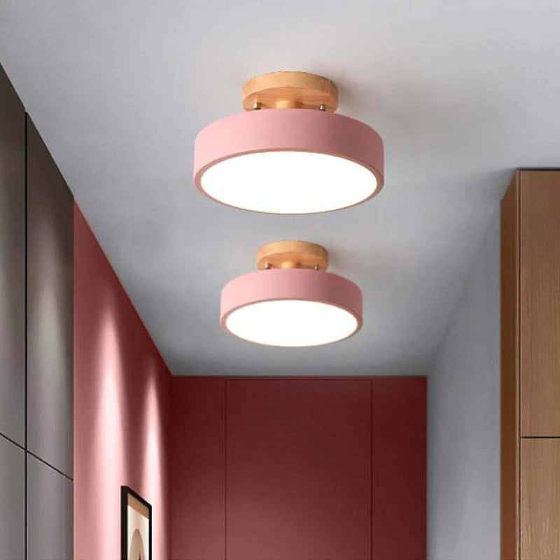 Modern LED Ceiling Light - LunaLux-Pink-Nora Luxe