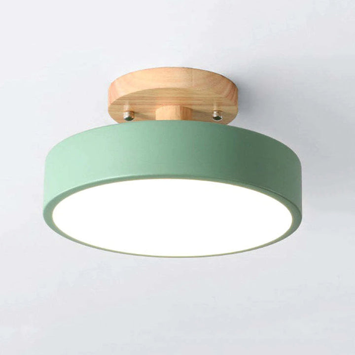 Modern LED Ceiling Light - LunaLux-Wood-Nora Luxe
