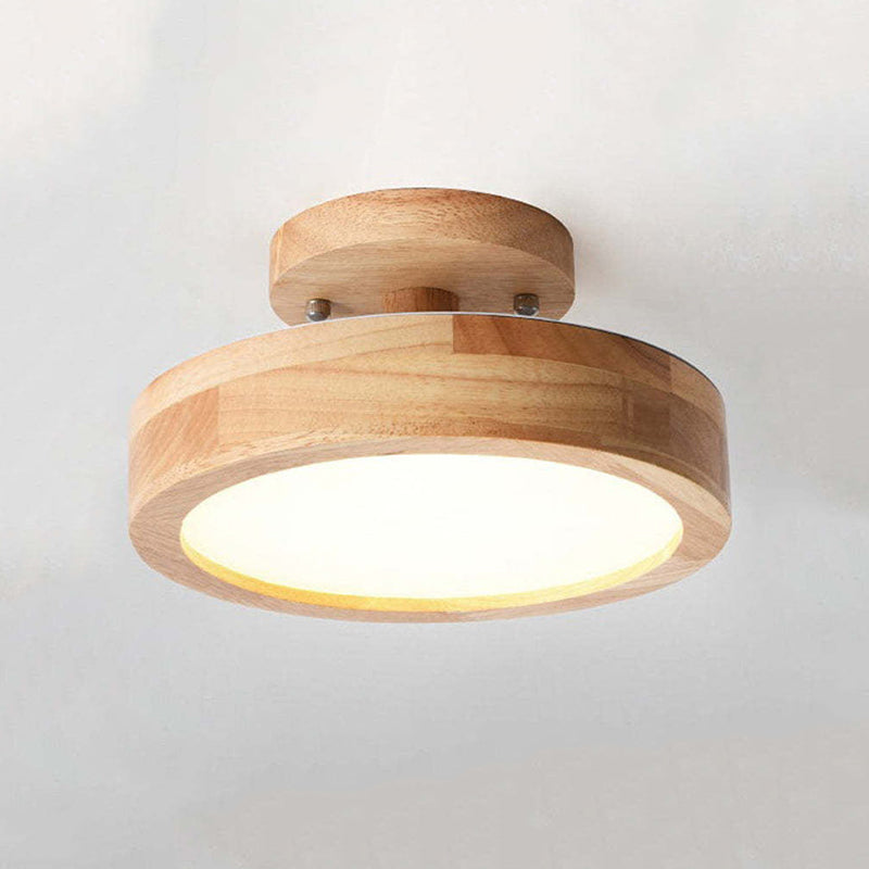Modern LED Ceiling Light - LunaLux-Wood-Nora Luxe