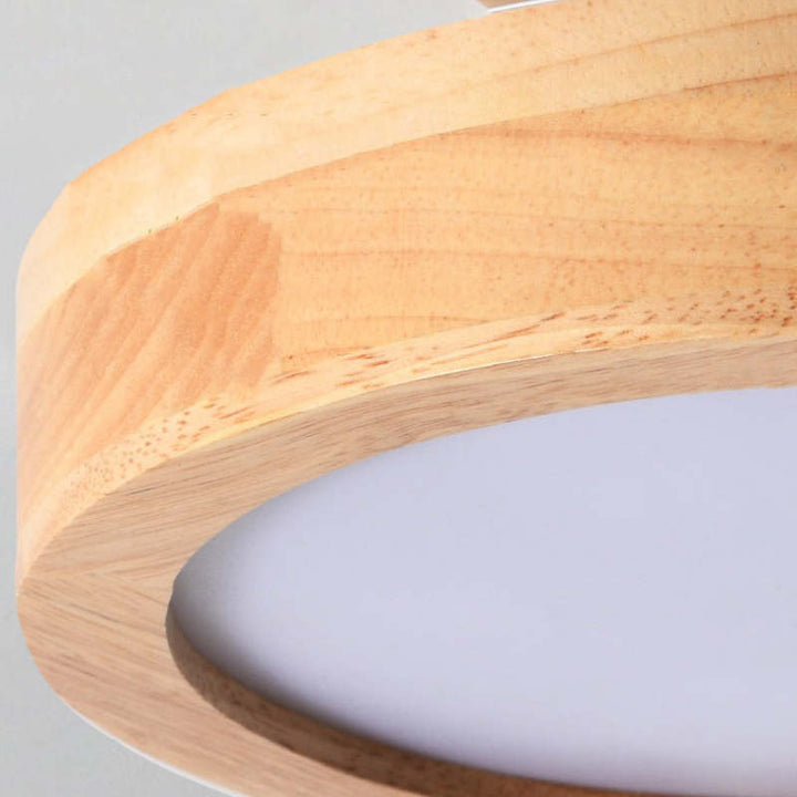 Modern LED Ceiling Light - LunaLux-Wood-Nora Luxe