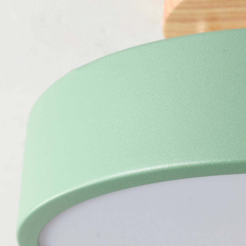 Modern LED Ceiling Light - LunaLux-Wood-Nora Luxe