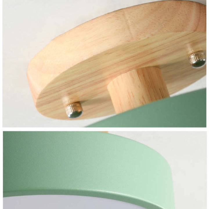Modern LED Ceiling Light - LunaLux-Wood-Nora Luxe